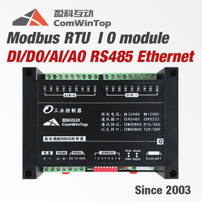 Chine Rail DIN montant l'entrée-sortie analogique-numérique SCADA de module de Modbus RTU E/S fournisseur